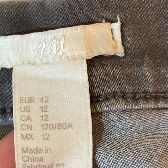 Women's H&M Jeggings, Size 12, Gray - Picture 4 of 6